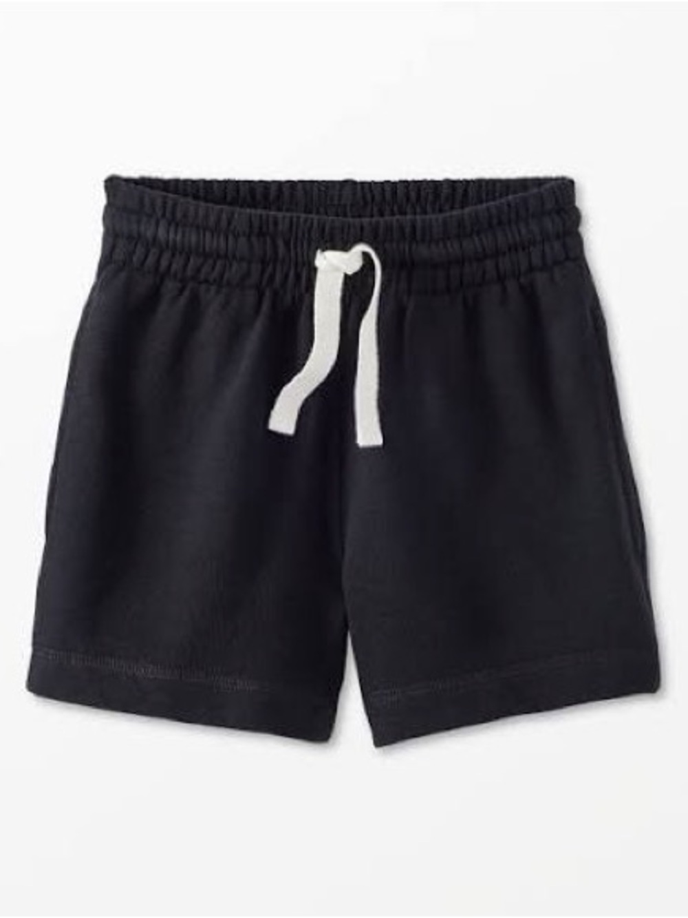 Hanna Andersson Black Drawstring French Terry Midi Shorts